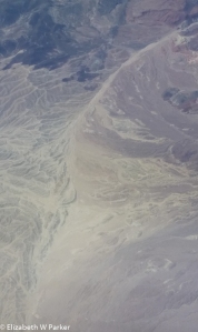This is a pic taken from the airplane - it shows what we later discovered was the flood wash of stone rock and dirt out of the mountains into the Sonoran Desert.